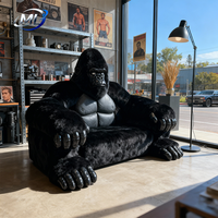 Canapé-lit d'angle King Kong Gorilla, design nordique, tendance, en forme d'animal, en éponge et similicuir, pour appartement moderne