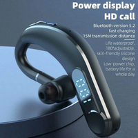 M22 simple crochet d'oreille casque d'affaires 5.2 sans fil écouteur sans fil écouteurs mains libres casque de sport avec micro affichage LED
