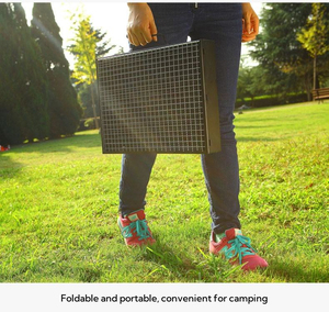 Charcoal Grills, Portable Foldable <b>BBQ</b> Grills, Patio Barbecue Desk Tabletop Charcoal Grill Smoker for Outdoor <b>Camping</b> Picnic - Product Image 5