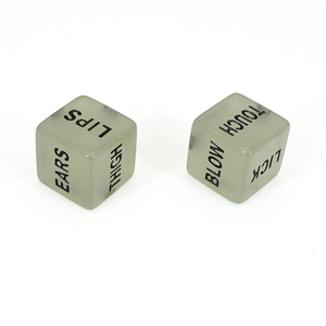 Bán Buôn Sang Trọng Acrylic 6 Hai Mặt 16Mm Góc Vuông Sáng Phát Sáng Trong Bóng Tối Tình Yêu Quan Hệ Tình Dục Xúc Xắc Đặt Cho Hội Đồng Quản Trị Trò Chơi Cờ Bạc Đồ Chơi - Product Image 3