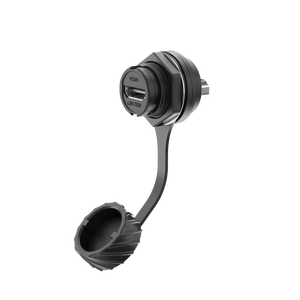 Lshitech étanche <span class=keywords><strong>Double</strong></span> tête coupleur adaptateur <span class=keywords><strong>prise</strong></span> montage sur panneau femelle femelle HD Compatible <span class=keywords><strong>prise</strong></span> connecteur boîtier en Nylon - Product Image 2