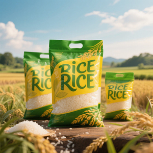 Saco de Embalagem de Alimentos em Nylon Plástico Personalizado de 5 Kg e 10 Kg com Zíper, Tipo Doypack para Grãos - Product Image 2