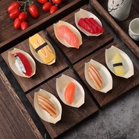 Plateau à sushi jetable en bois japonais en gros pour la vente