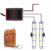 Blitz-Warnleuchte Rot Blau Gelb Rettungsfahrzeug Notfall-Blinklicht Signalbeleuchtung 3 LED Auto Frontgrill Stroboskoplichter