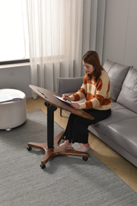 Hiện đại thanh lịch có thể điều chỉnh chiều cao di chuyển bảng Top có thể gập lại bàn cho văn phòng nhà & phòng ngủ cho máy tính Máy Trạm & Nghiên Cứu - Product Image 2