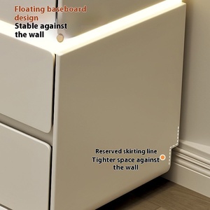 Coiffeuse d'un Bon Rapport Qualité-Prix avec Éclairage d'Ambiance et Rangement Compartimenté, Bureau de Maquillage Adapté aux Petits Espaces, Meuble de Maquillage <span class=keywords><strong>Pratique</strong></span> pour Chambre - Product Image 3