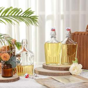 Frasco de vidrio de 8,5 onzas, frasco de vidrio para whisky, botellas de vidrio con tapa oscilante para extracto de vainilla casero, Limoncello, Kombucha - Product Image 4