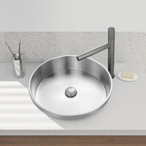 <span class=keywords><strong>Lavabo</strong></span> de salle de bain en acier inoxydable 304 rond semi-encastré fantaisie, <span class=keywords><strong>lavabo</strong></span> de salle de bain coloré pour hôtel, villa - Product Image 5