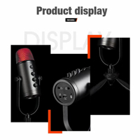 Kit de microphone USB dynamique professionnel Paulkitson UK300 équipement de podcast pour les jeux autres enregistrements audio comprenant des accessoires