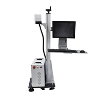 Machine de marquage laser à fibre MOPA JPT 50W à largeur d'impulsion réglable pour codes QR et codes-barres en ligne sur emballages en feuille et boîtes