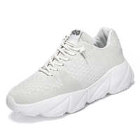 Chaussures décontractées tissées volantes de grande taille transfrontalières Style de couple Chaussures de sport respirantes Chaussures de course confortables et douces