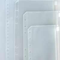 Organisateur de reçus A5 A6 A7 B5 A4 à 6 anneaux, pochette de rangement en PVC, design simple et portable, impression numérique, pour usage au bureau