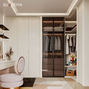 Armoire de rangement en bois blanc Sofeyia, meubles de chambre à coucher modernes et luxueux, avec 5+ tiroirs - Product Image 1