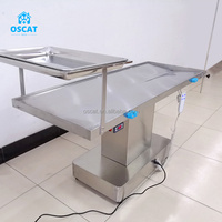Table dentaire vétérinaire électrique OSCAT, table de traitement chirurgical pour clinique vétérinaire en acier inoxydable, modèle ET-5