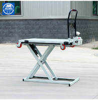 Chariot élévateur hydraulique électrique portable Jigong pour le chargement de voitures/camions, table élévatrice à ciseaux pliable, hauteur de plateforme 1,25 m, 85-125 cm