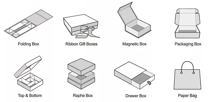 FocusBox 사용자 정의 로고 엄밀한 종이 큰 접이식 포장 접는 선물 상자 리본 핸들