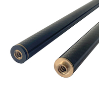Queue de billard en fibre de carbone personnalisée de haute qualité Tête de 11.5mm à 12.4mm Taille de pointe de 13mm Bâton de billard et de billard avec joint en acier inoxydable