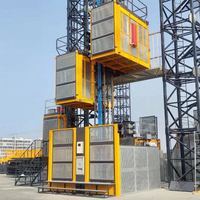 CE-Zertifizierter HUGECRANE Industrie-Aufzug Mini-Baulift Lastenaufzug für Hochhausnutzung Maximale Hubhöhe 250m-650m