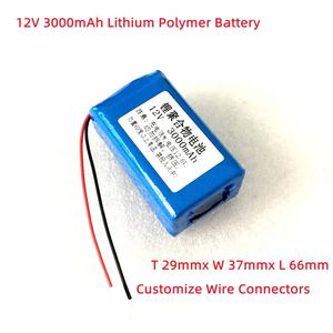 12 वी लिथियम पॉलिमर बैटरी पाउच रिचार्जेबल 8H-10 ccTV ऑडियो मॉनिटर ली आयन पैक - Product Image 5