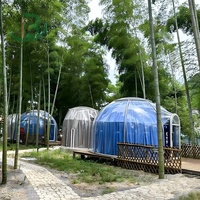 Tente bulle transparente moderne en polycarbonate pour camping extérieur, cabane ciel étoilé, dôme transparent en PC pour la maison