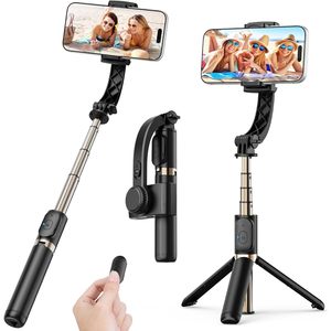 Stabilisateur de smartphone Fisherfans, stabilisateur à 1 axe, bâton de selfie en aluminium, trépied avec télécommande pour téléphone portable - Product Image 1