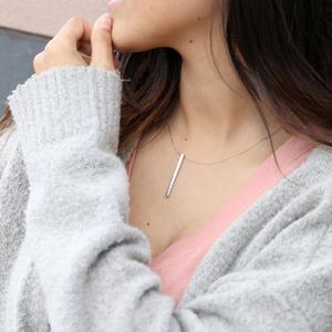 EManco Nom Personnalisé Logo Gravé Personnalisé <span class=keywords><strong>l</strong></span> Bar <span class=keywords><strong>Pendentif</strong></span> 4 Côtés Plaqué Or Collier en Acier Inoxydable - Product Image 5