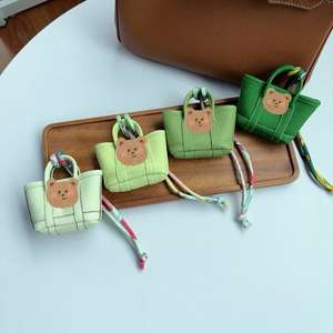 Nueva moda de cuero de grano superior Mini bolso de mano percha adornos monedero colgante <span class=keywords><strong>llavero</strong></span> bolso encantos para mujer - Product Image 3