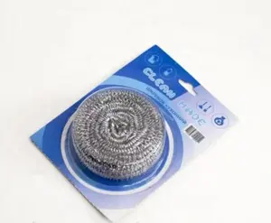 Récureur de laine en acier inoxydable matériel d'emballage blister papier carte blister PVC tasse épurateur poignées en plastique
