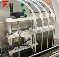 Machine de remplissage et de bouchage automatique de liquides pour bouteilles rondes en plastique, à pompe magnétique numérique de bureau, pour jus et huile