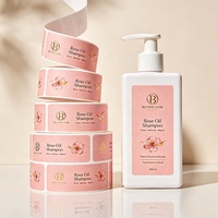 Autocollant en vinyle gaufré à chaud résistant aux rayures pour conteneur cosmétique de gel douche à marque privée