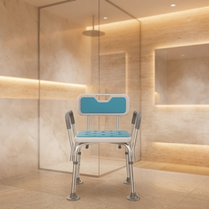 <span class=keywords><strong>Chaise</strong></span> de douche durable avec accoudoirs amovibles, réglable en hauteur pour différents utilisateurs - Product Image 5