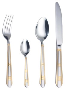 OEM <span class=keywords><strong>Couverts</strong></span> Argent <span class=keywords><strong>24</strong></span> Pcs 201/304 <span class=keywords><strong>Couverts</strong></span> En Acier Inoxydable Ensemble Cuillères Fourchettes et Couteau Ménage Dinner201/304 - Product Image 4