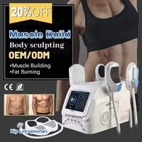 Machine de remodelage corporel EMS 7 Tesla professionnelle pour brûler les graisses, prix de vente chaud, 4 poignées, machine de perte de poids RF EMS
