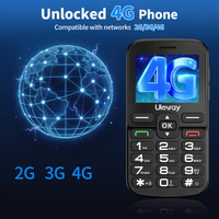 Téléphone senior 4G débloqué avec écran IPS de 2,4 pouces, haut-parleur puissant, station de charge, bouton SOS, lampe torche, fonction USB-C, radio FM et longue autonomie