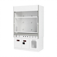 Hotte de laboratoire en acier résistante aux produits chimiques avec prises électriques et base de rangement pour laboratoire