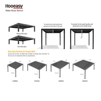 Système de toit à persiennes imperméable Hooeasy Kits de pergola bioclimatique en aluminium pour jardin extérieur