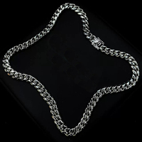 Chaîne cubaine personnalisée en gros de 12 mm, plaquée or 18 carats, en acier inoxydable, collier chaîne Miami pour hommes