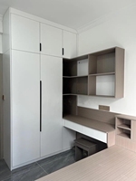 Armoire de chambre à coucher avec bureau et tiroirs de rangement ouverts - Fabrication OEM personnalisée directement de l'usine