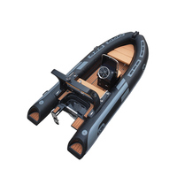 Bateau pneumatique en fibre de verre avec coque en PVC, vente en gros, avec option remorque, RIB 480F