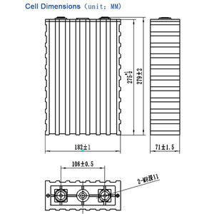 オリジナルCalb 3.2V 200Ah LiFePO4角柱型リン酸鉄リチウム電池 太陽光発電蓄電用 6000サイクル 3年保証 - Product Image 2