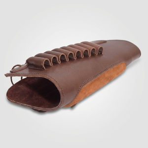 Leren wangsteunholster met anti-slip lussen, jacht-munitiehoes met suède kussen, jachtgeschenk voor mannen - Product Image 3