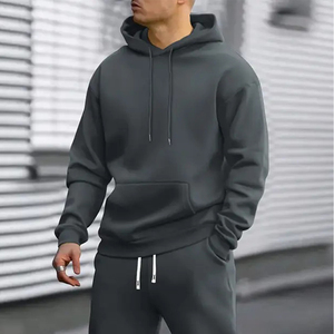 <span class=keywords><strong>Sweat</strong></span> à <span class=keywords><strong>capuche</strong></span> unisexe <span class=keywords><strong>noir</strong></span> personnalisé avec logo, design automne, ODM, 280 g/m², coton épais, décontracté, surdimensionné, doublé, lourd - Product Image 4