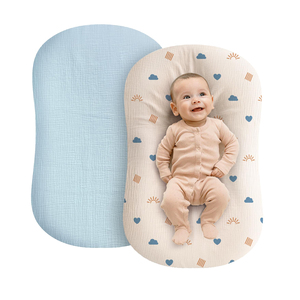 Copri Lettino Imbottito <span class=keywords><strong>per</strong></span> <span class=keywords><strong>Neonati</strong></span>, Copertura <span class=keywords><strong>per</strong></span> Seduta da Pavimento, Set da 2 Coperture in Mussola <span class=keywords><strong>per</strong></span> Lettino Neonato, Copri Cuscino in Cotone <span class=keywords><strong>per</strong></span> <span class=keywords><strong>Neonati</strong></span> - Product Image 1