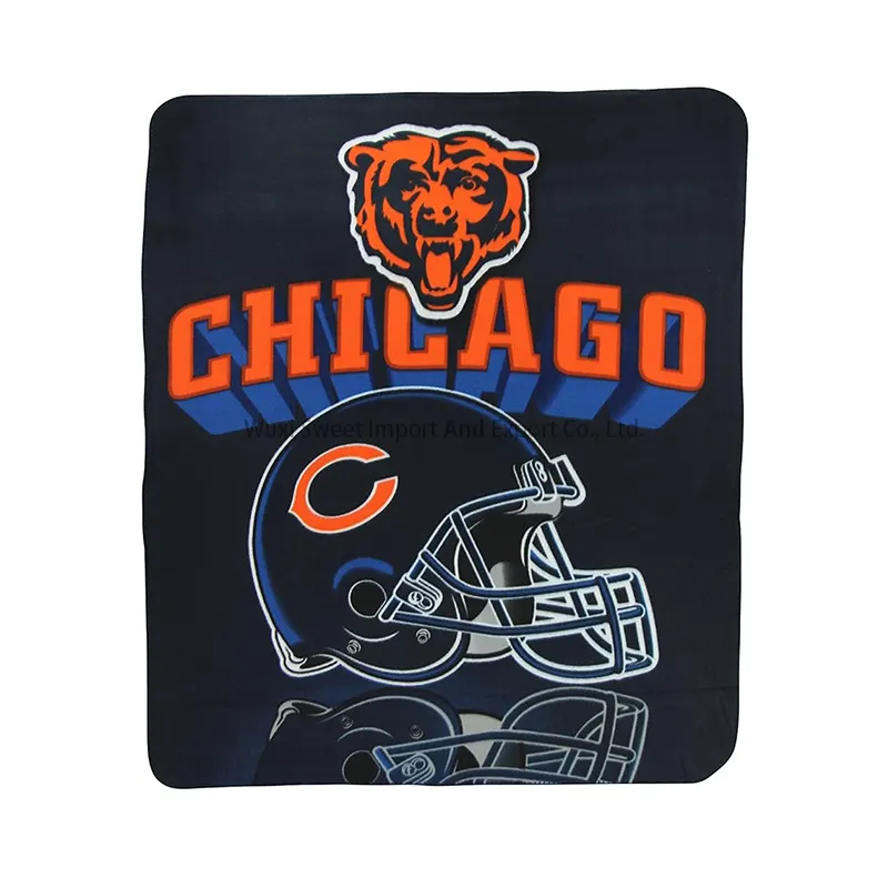 Custom di alta qualità American Football Chicago Bears coperta qualsiasi design 50 "x 60" coperta di flanella