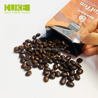Emballages de café personnalisés avec soufflets latéraux, résistants à l'humidité, sacs noirs avec valve et fermeture éclair, emballage avec logo personnalisé