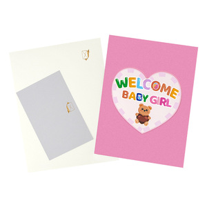 Creatieve papieren lasergesneden 3D-wenskaarten voor pasgeborenen, gevouwen, welkom baby jongen/meisje, 3D pop-up wenskaarten cadeau - Product Image 6