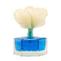 Diffuseur de parfum d'ambiance de luxe True Scent en verre avec fleur de Sola en bois, huile essentielle pour la maison