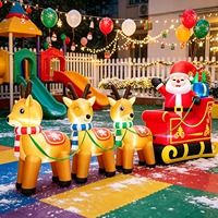 Décorations gonflables de Noël, Père Noël suspendu, Père Noël grimpeur avec sac de cadeaux, décorations gonflables pour Noël et Nouvel An