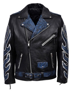 Abrigo Largo de Cuero Genuino Azul Llama 100% Personalizado para Hombre, Estilo Largo, Marca Privada OEM, Prenda Exterior Elegante y de Lujo - Product Image 1