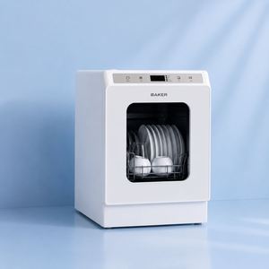 Lave-vaisselle portable de comptoir avec réservoir d'eau de 2 L, lavage à haute température, séchage à air chaud PTC pour la cuisine à domicile - Product Image 1